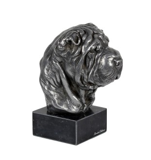 Shar Pei figurki srebrne na kamieniu Art-Dog
